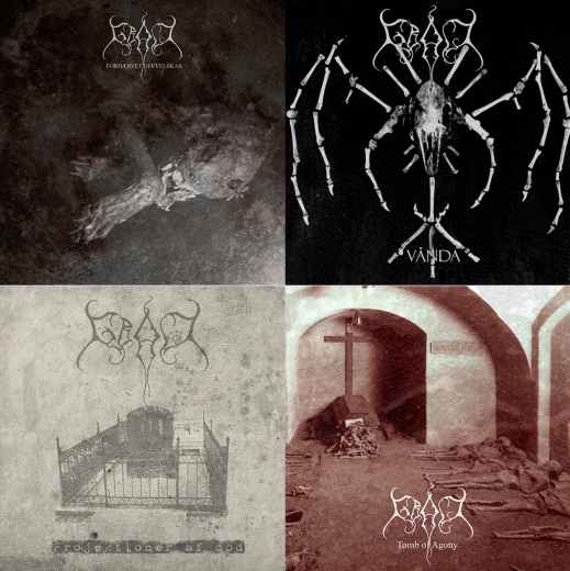 GRAV - Projektioner af Död & Tomb of Agony & Fordærvet Djævelskab & Vånda (CD-Bundle)